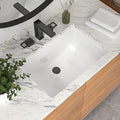 Undermount Bathroom Sink 21 x 15 in Rectangle White Porcelain - Slim