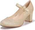Women's Mary Jane Pumps Low Block Heel 2.5in - Classic Office Shoe