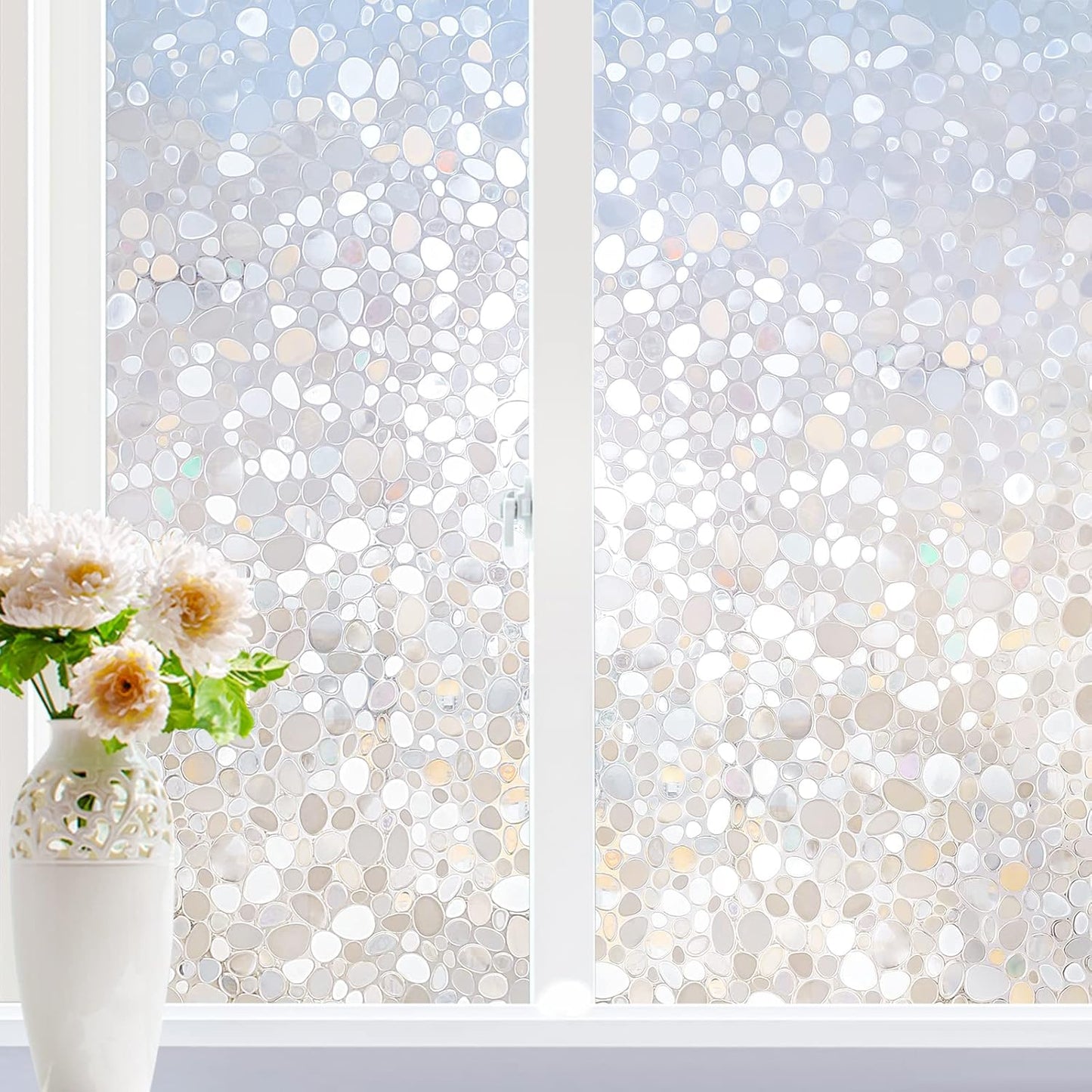 rabbitgoo Decorative Rainbow Window Privacy Film for Glass Covering