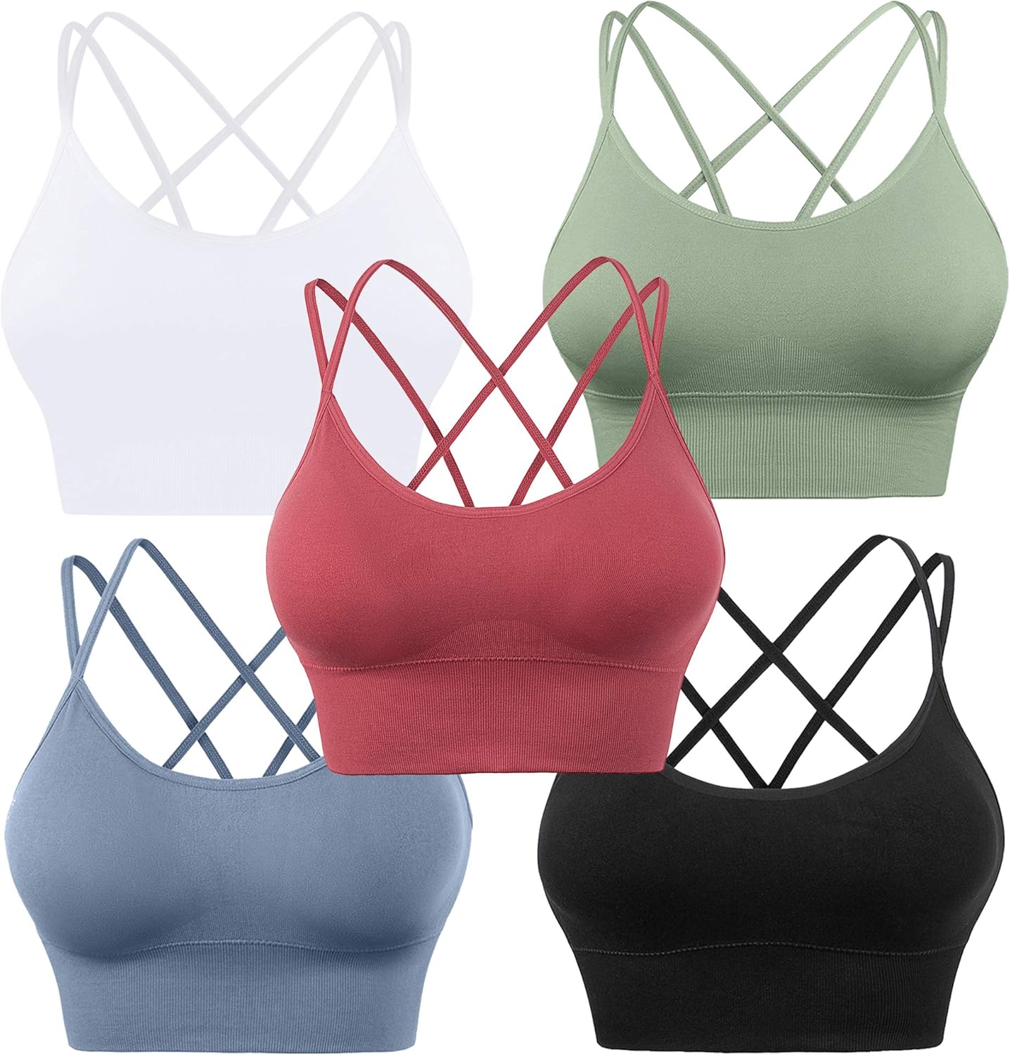 Evcute Cross Back Sport Bras for Yoga and Fitness Activities