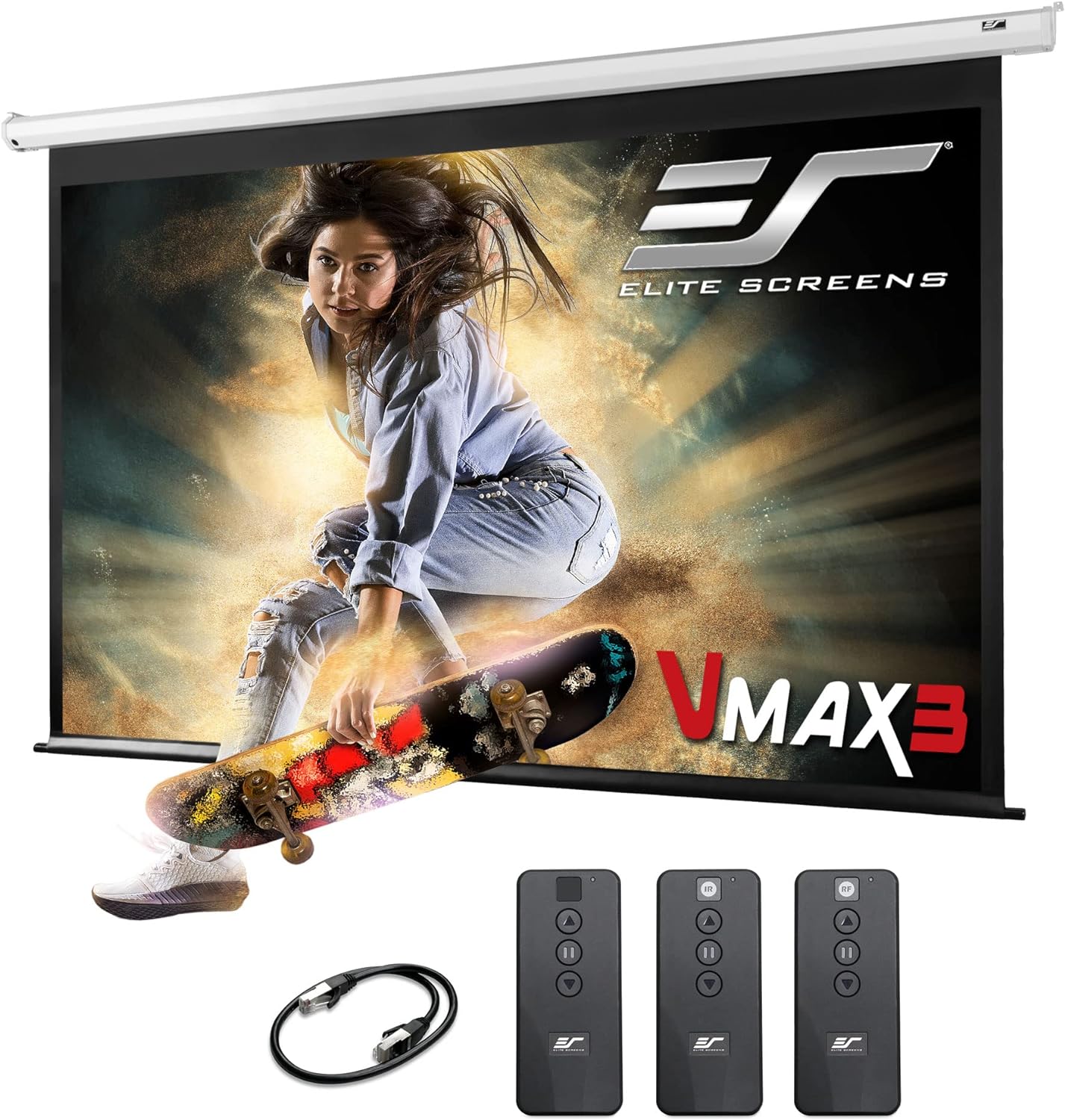 Immerse Yourself: Elite Screens VMAX 3 150 Electric Projector Screen