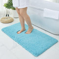 Bathroom Rugs 24x59 Ultra Thick Shaggy Soft Absorbent Bath Rug - Teal