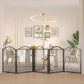 Metal No-Assembly Freestanding Dog Gate 120in x 32in - Extra Wide Pet