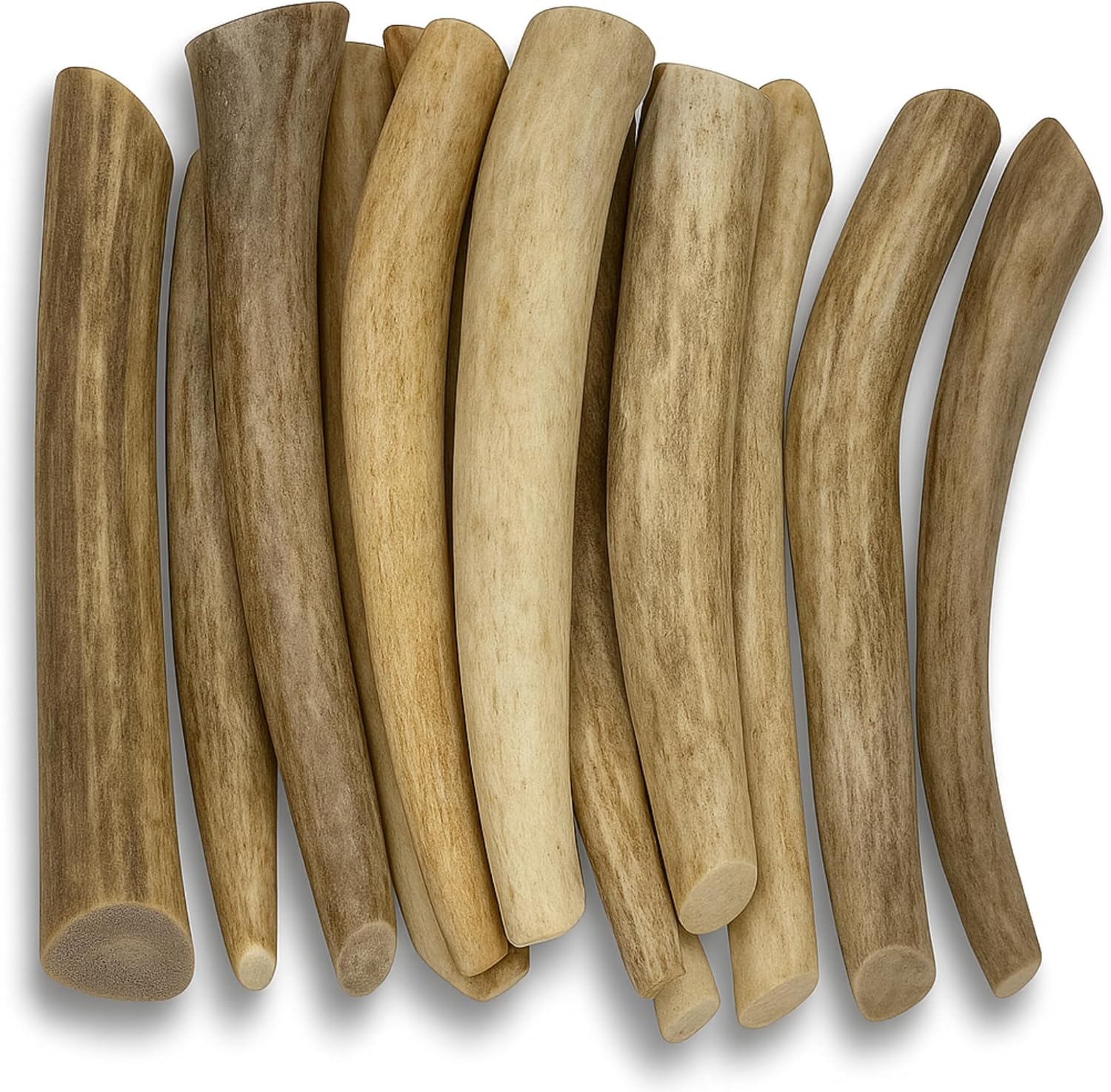 Deer Antlers for Extra Small Dogs - Natural Chew Bones 12 Pack