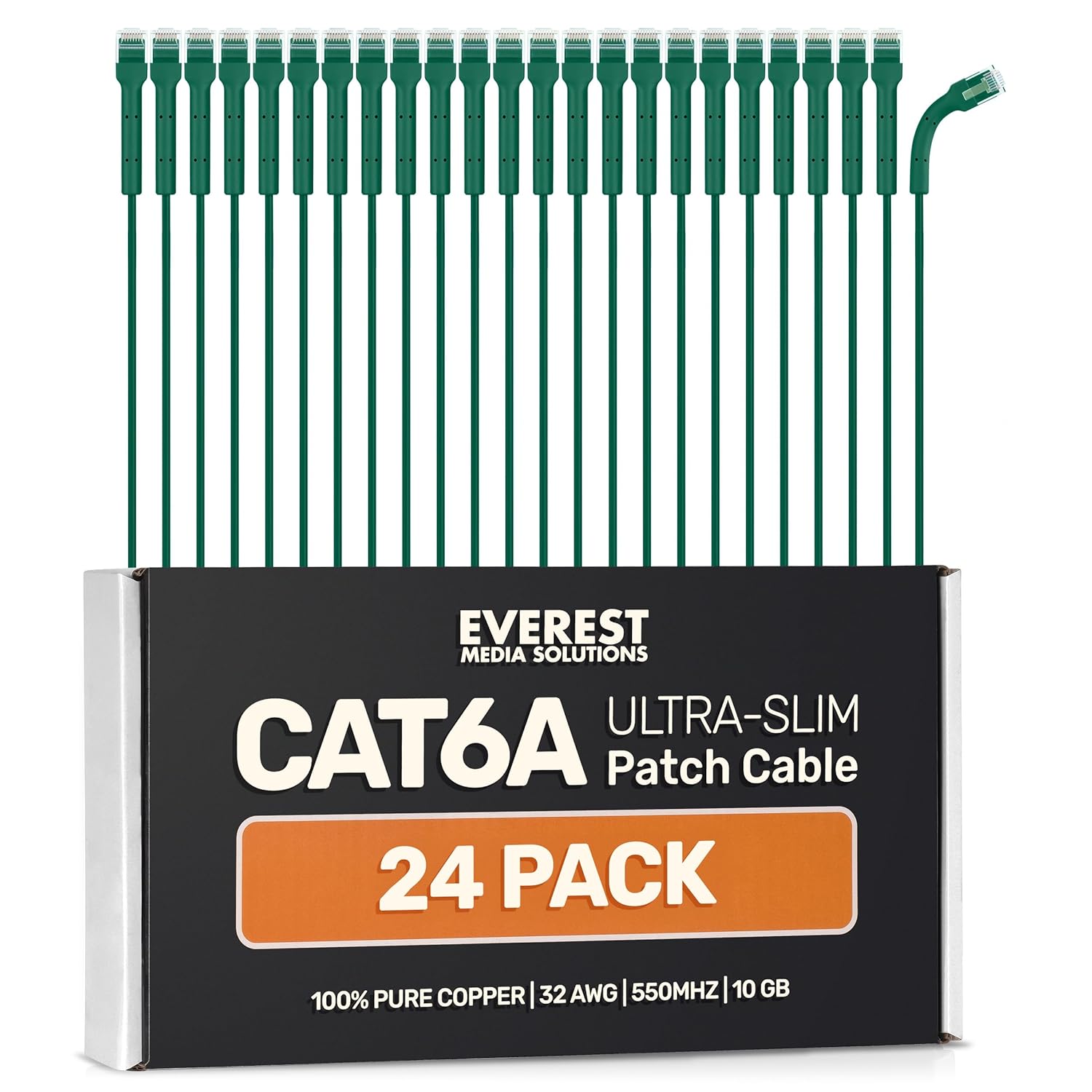 Ultra Slim Cat6a Ethernet Patch Cables for High-Speed Networks 1.5ft