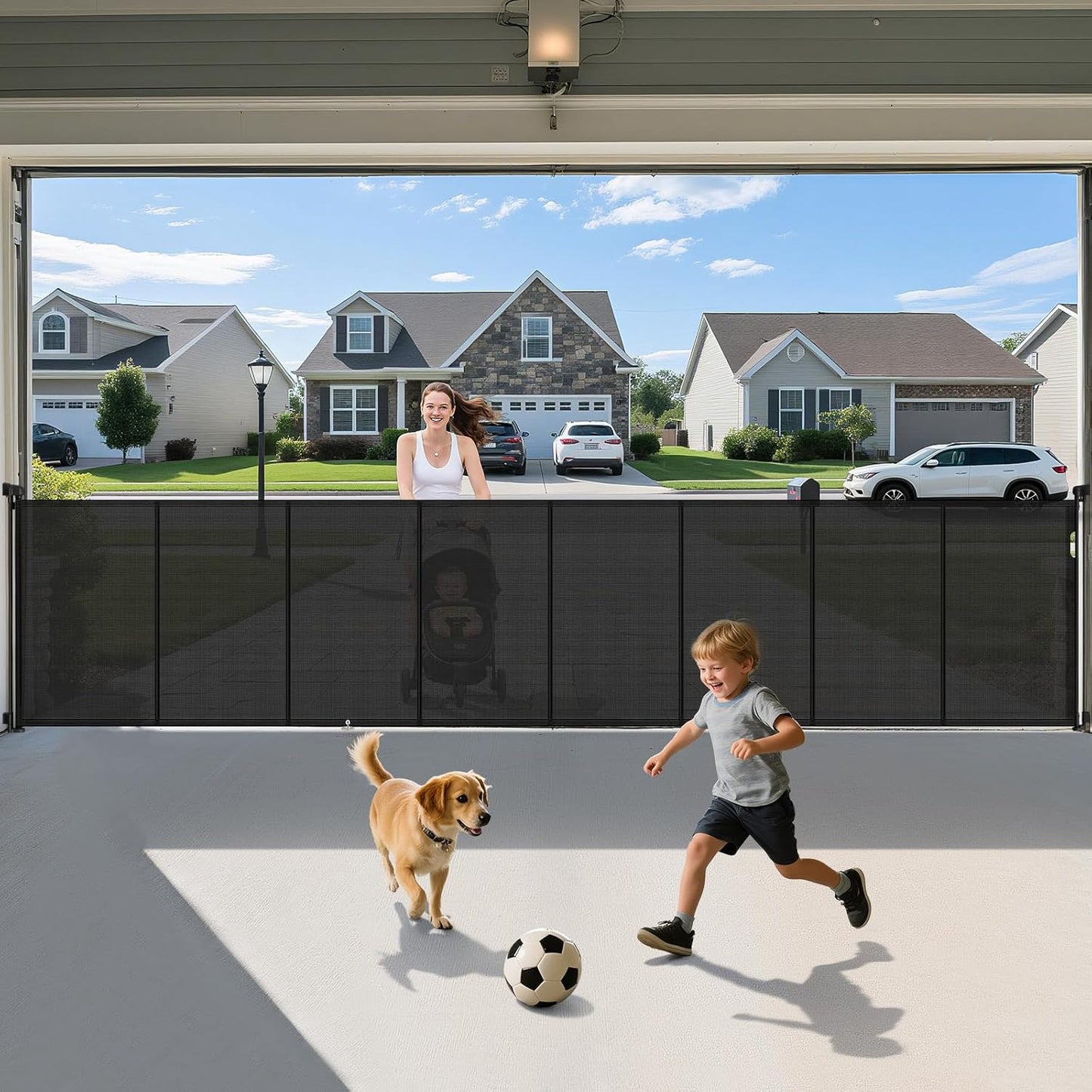 236in Retractable Baby Gates Extra Wide for Indoor and Outdoor Use