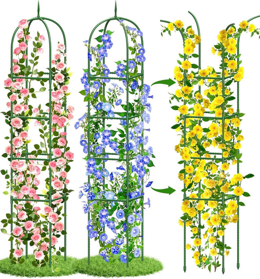 Garden Obelisk Trellis for Climbing Plants - 6FT Support