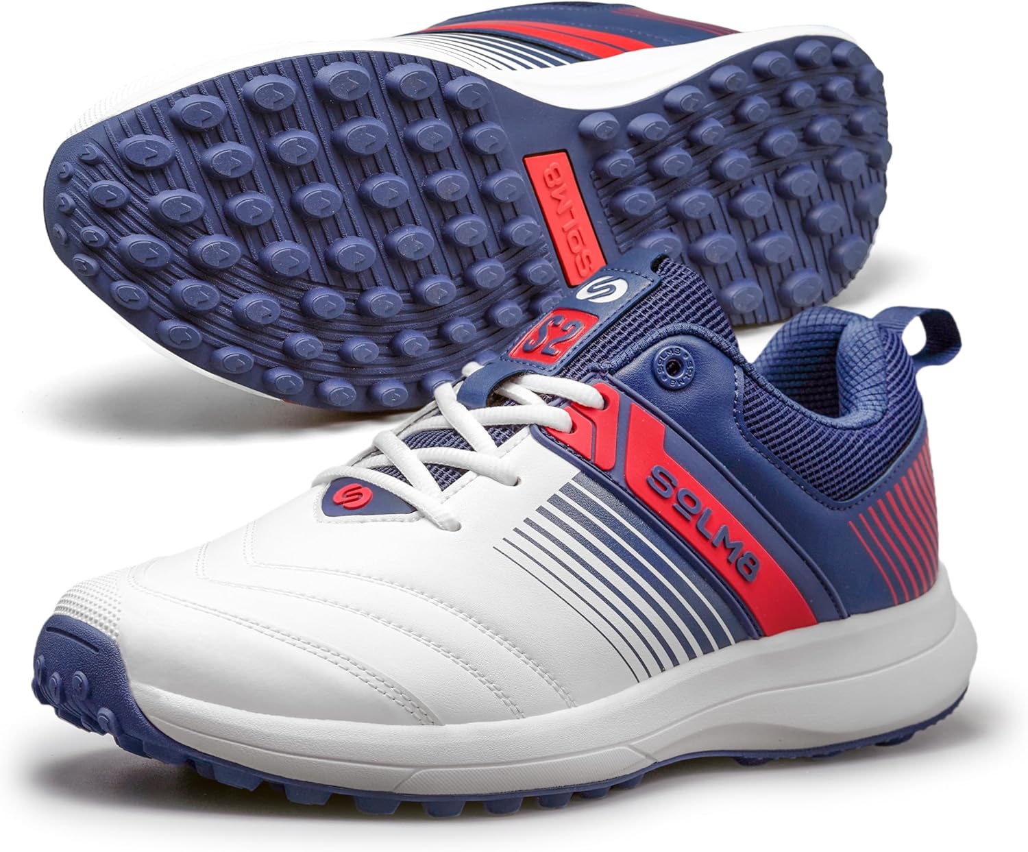 SOLM8 S2 Cricket Shoes for Men and Boys - Advanced Grip Spikes