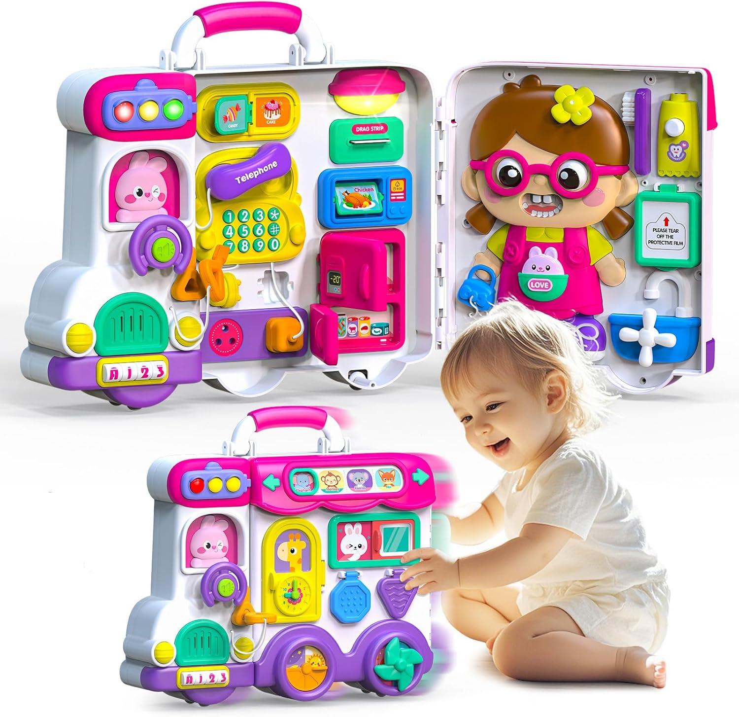 Baby Montessori Busy Board by Ryotagift - Fun Learning Toy