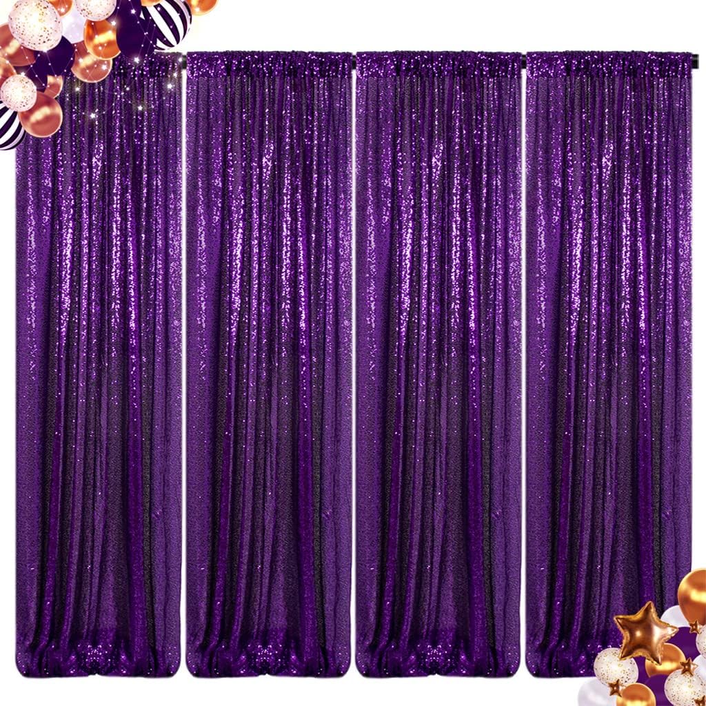 ShinyBeauty Sequin Backdrop Curtains for Elegant Events