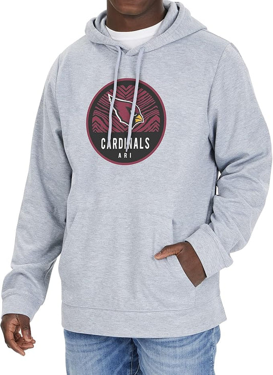 Zubaz NFL Men's Team Graphic Gray Hoodie for Ultimate Comfort