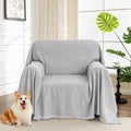 Oversized Armchair Cover for 1 Cushion - Washable Chenille Sofa Throw