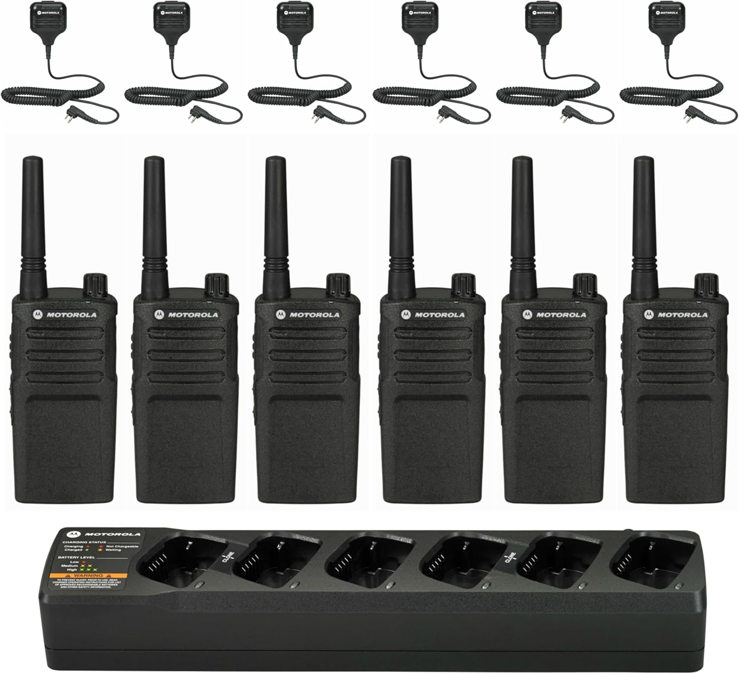 Motorola RMU2040 2-Way Radio Bundle with Charger and Mics
