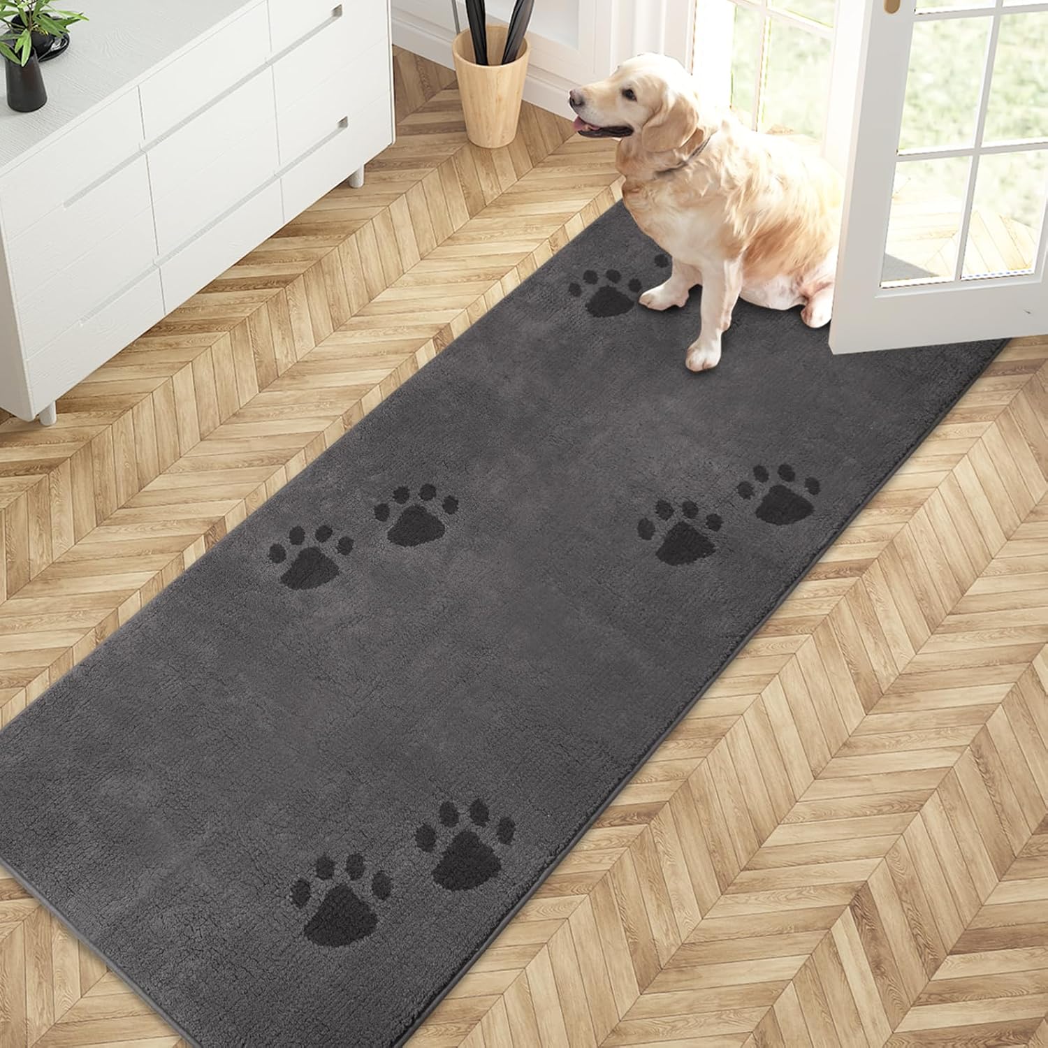 PURRUGS Dirt Trapping Door Mat 32in x 70in for Muddy Shoes