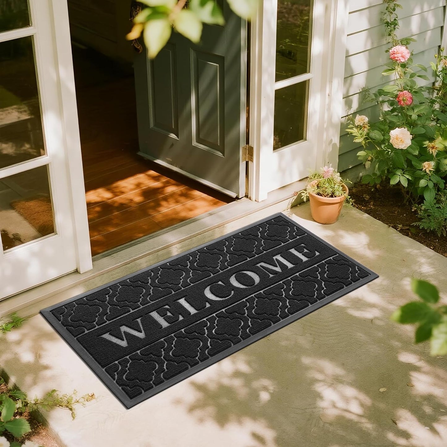 Yimobra Welcome Mat Outdoor Indoor, Heavy Duty Non-Slip Doormat