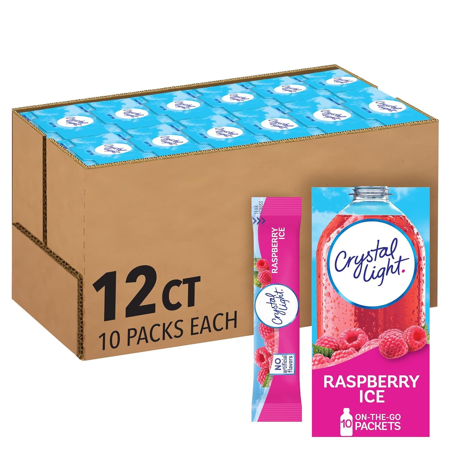 Crystal Light Raspberry Ice Powdered Drink Mix for Refreshing Taste