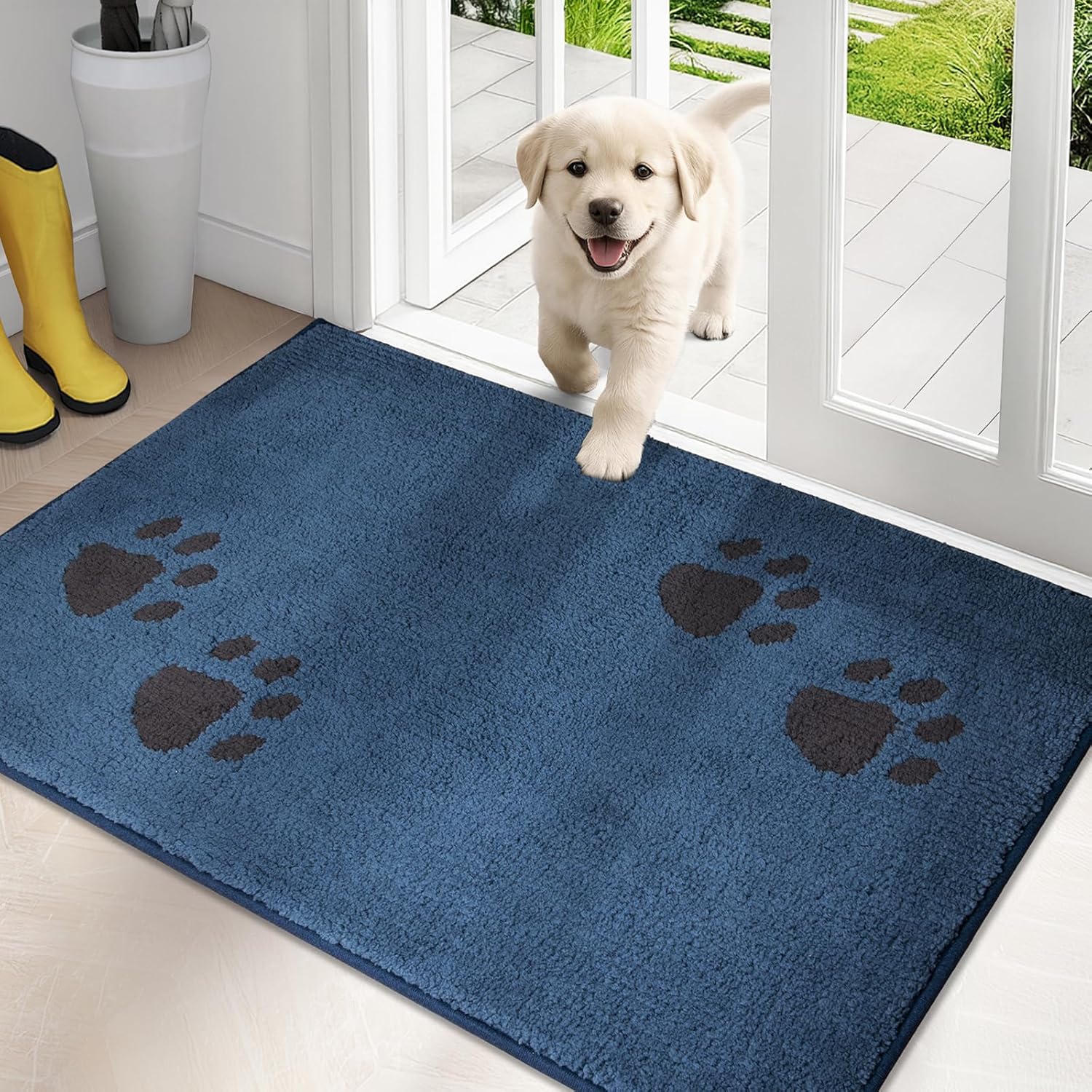 PURRUGS Dirt Trapping Door Mat for Muddy Shoes and Paws