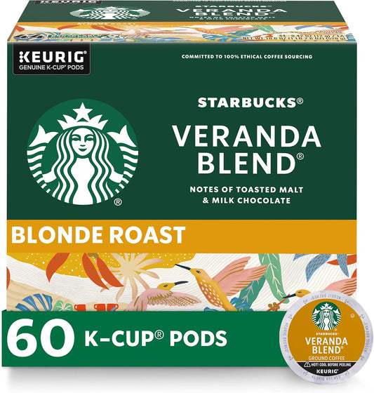 Starbucks K-Cup Coffee Pods, Blonde Roast Veranda Blend