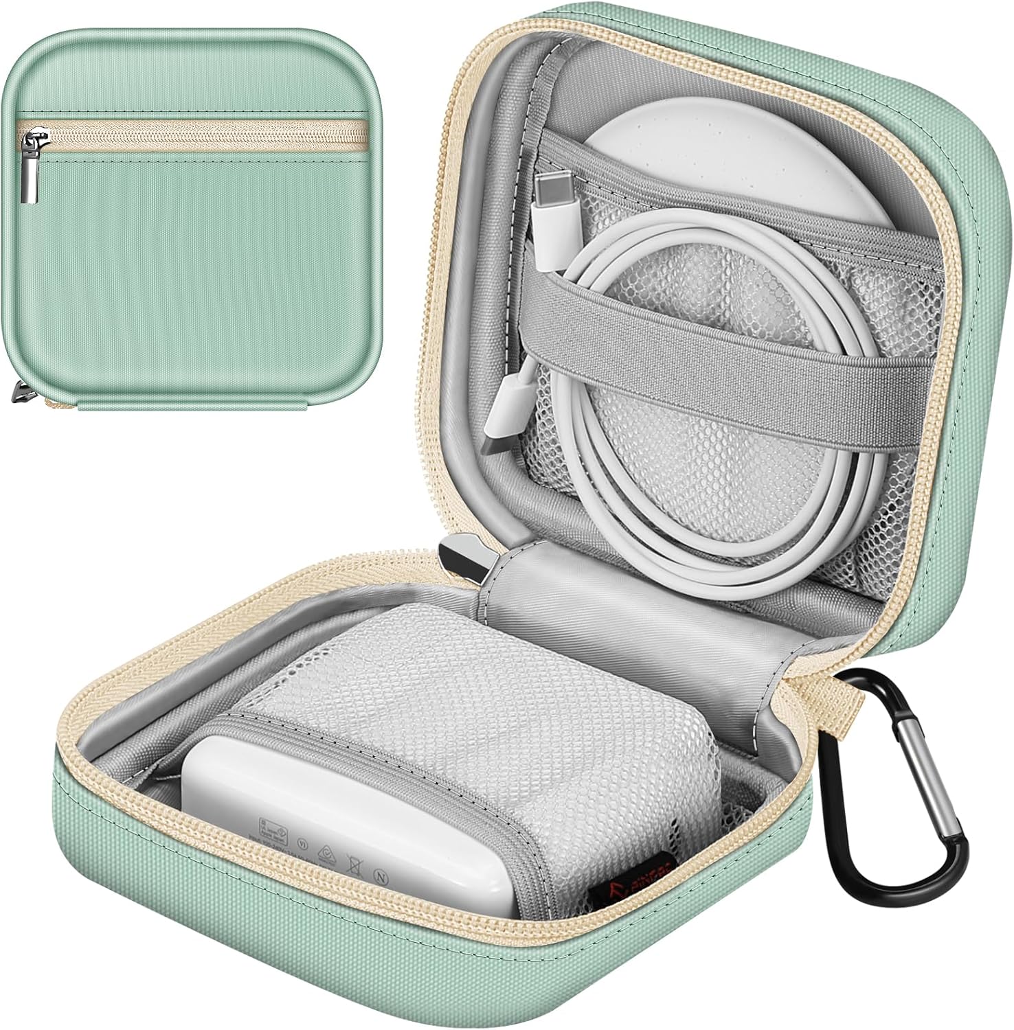 MacBook Charger Case & Organizer - Light Green