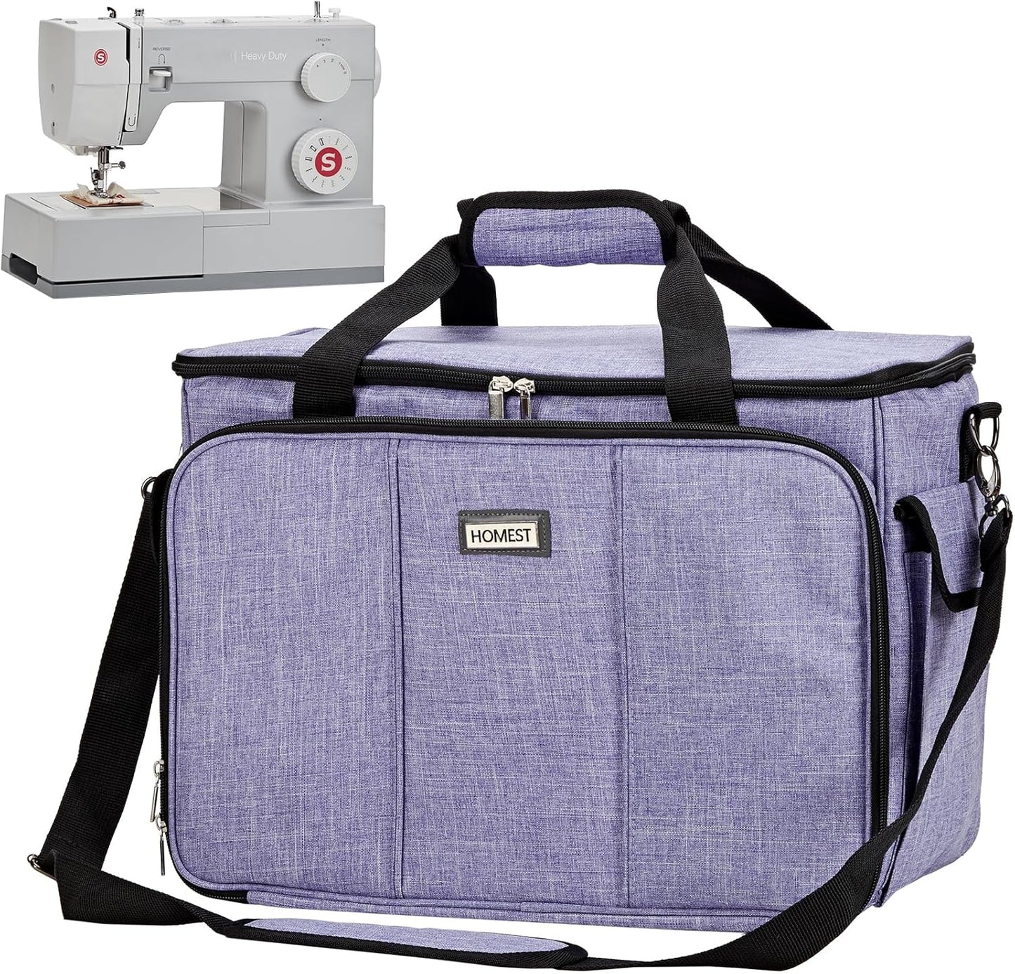 HOMEST Sewing Machine Carrying Case with Multiple Storage Pockets
