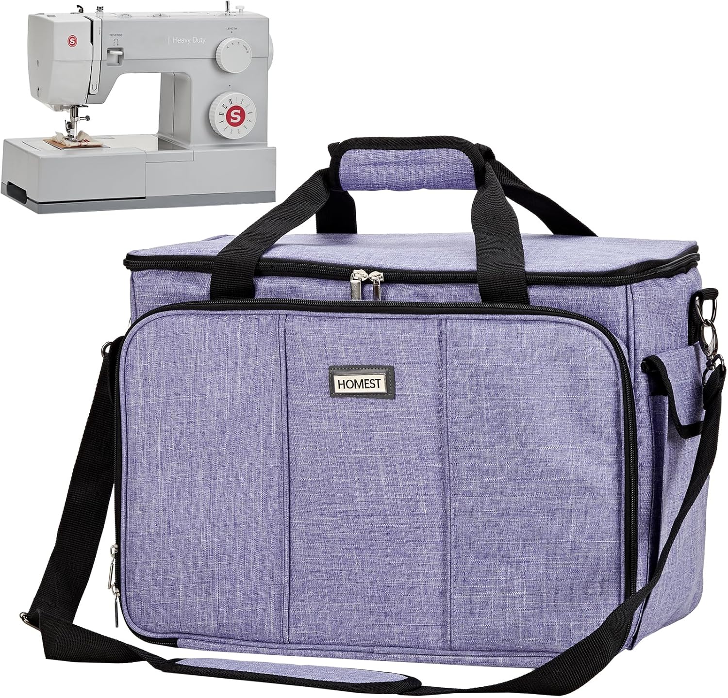 HOMEST Sewing Machine Carrying Case with Multiple Storage Pockets