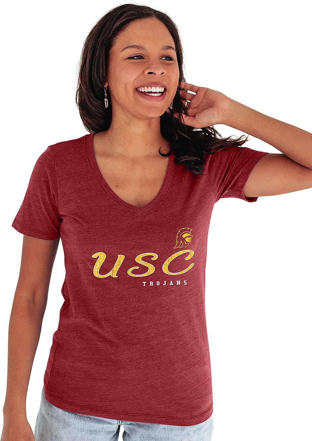 USC Trojans Women's Premium V-Neck Tri Blend T Shirt Review