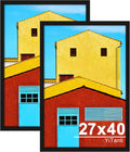 27x40 Inch Poster Frame 2 Pack - Black Engineered Wood Frames