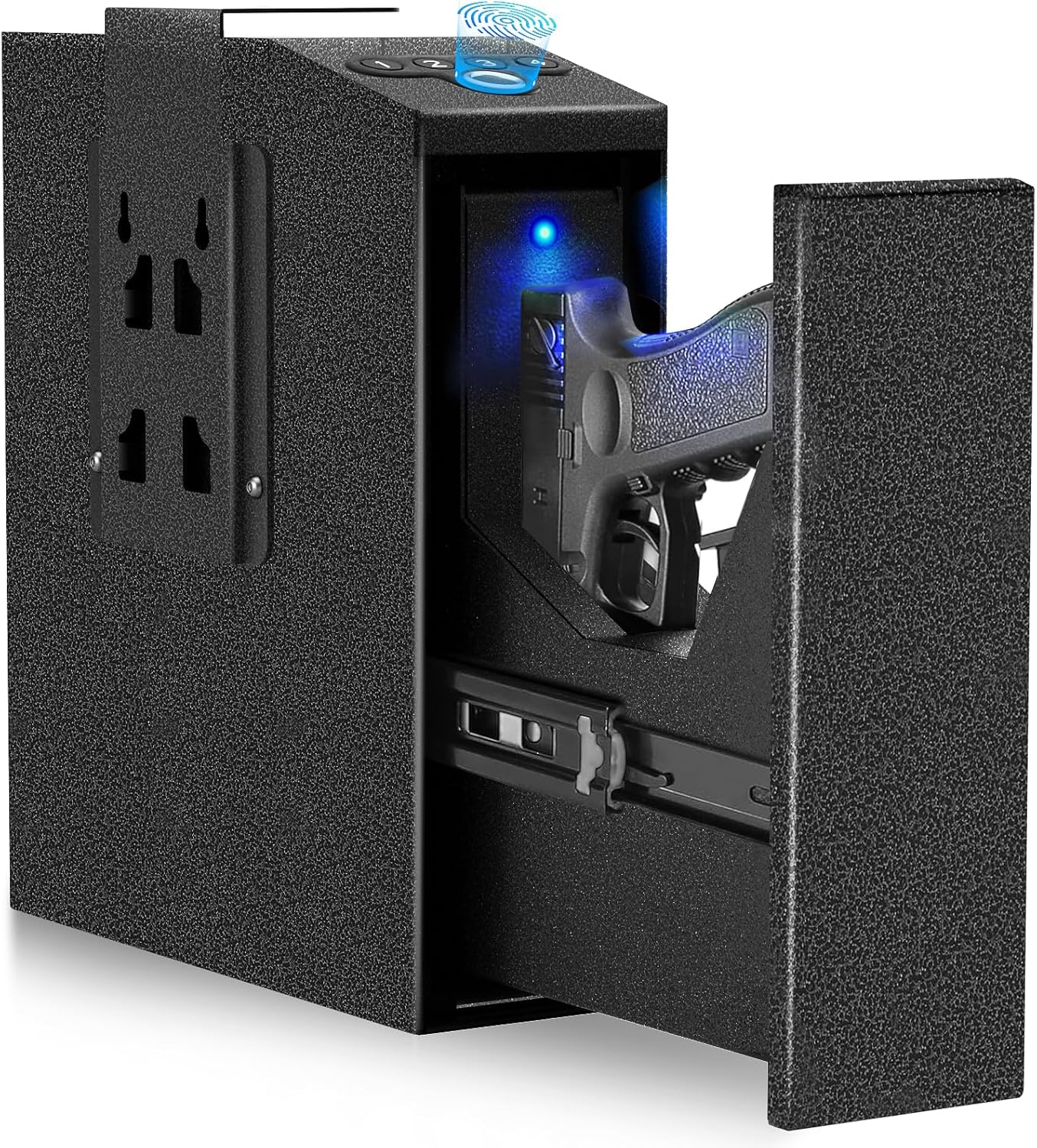 Biometric Pistol Gun Safe with Quick Access and Silent Mode