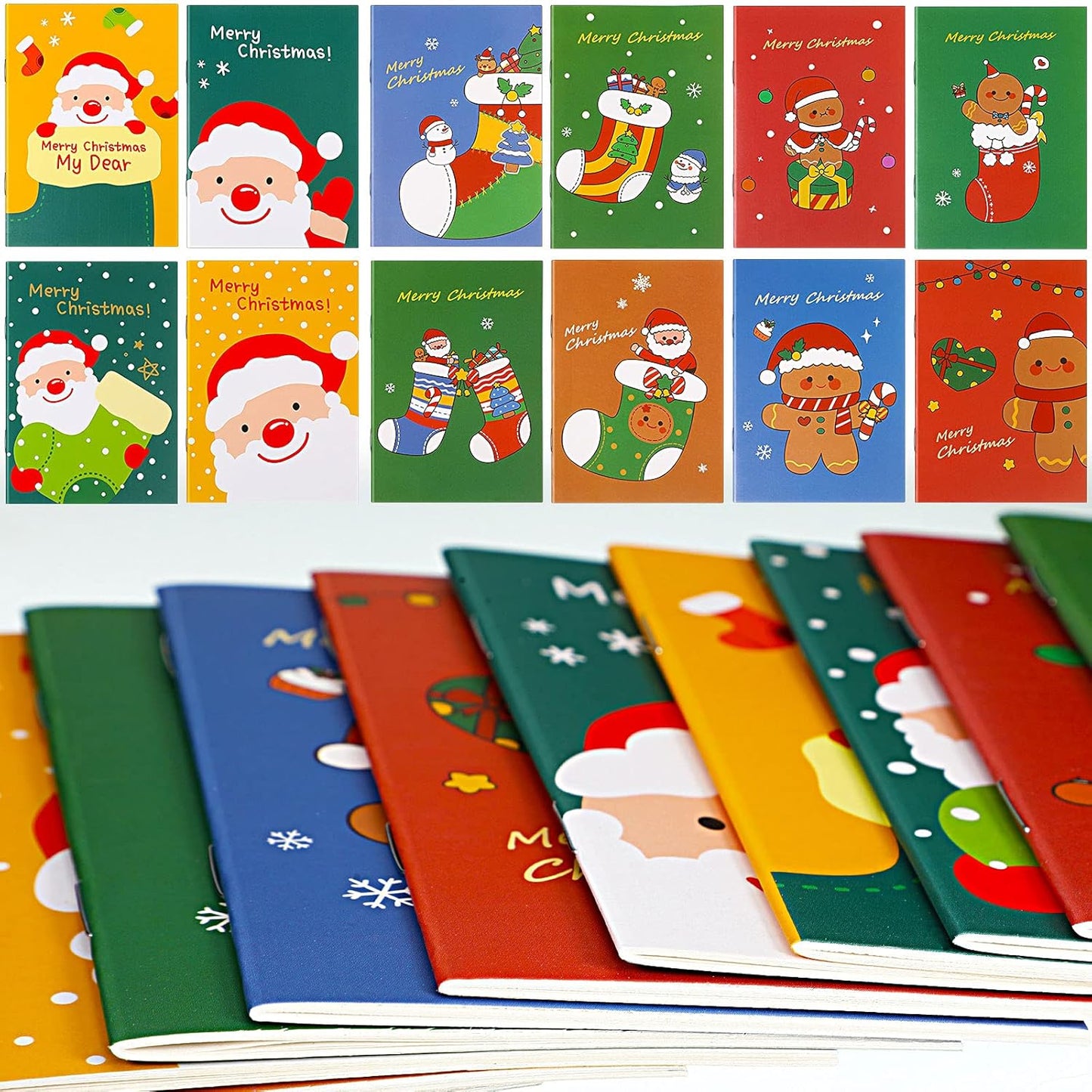 Christmas Mini Notebooks - Festive Stocking Stuffers
