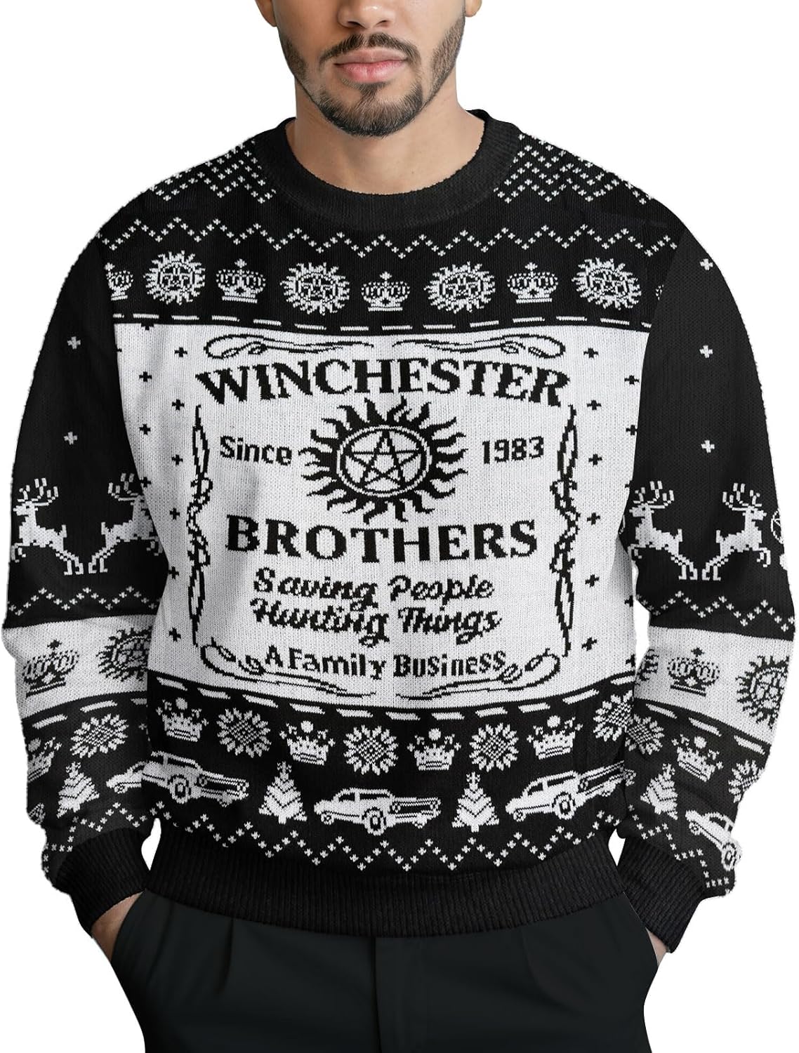 34HD Ugly Xmas Sweater for Men & Women - Funny Holiday Knit
