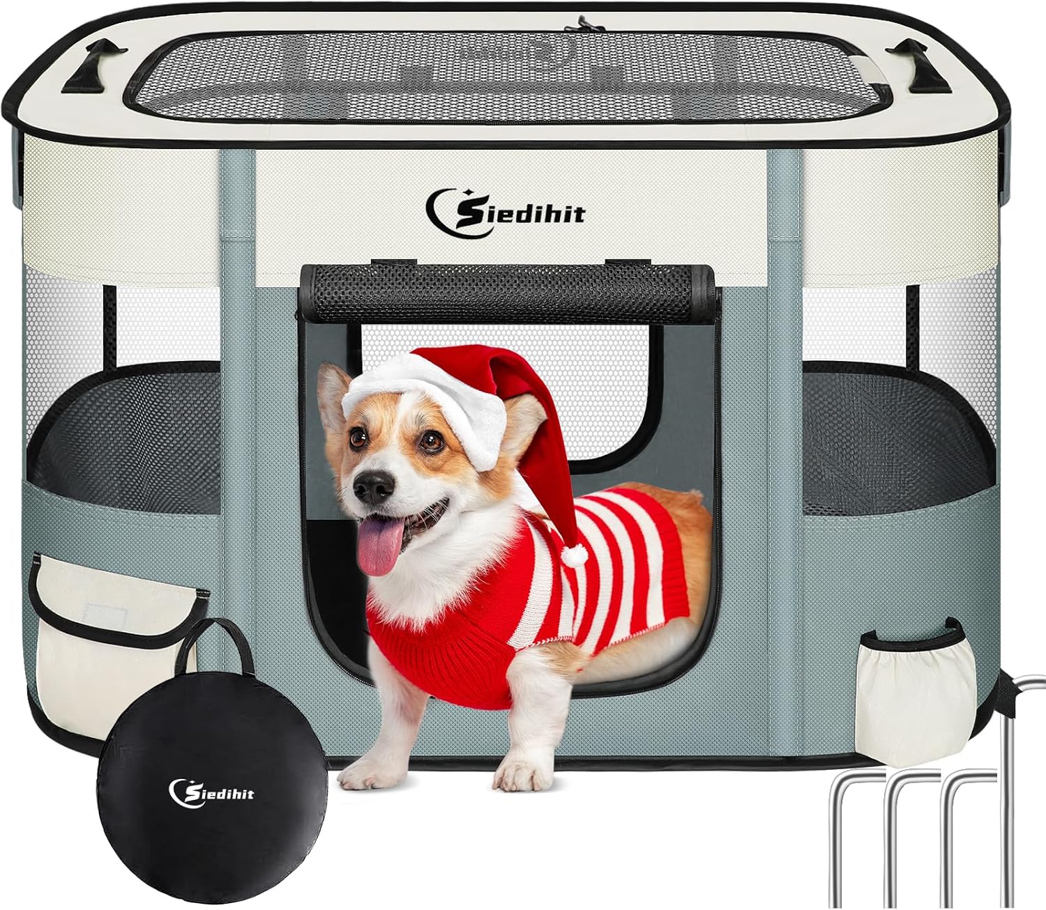Portable Dog Playpen for Indoor Outdoor Travel and Camping Use