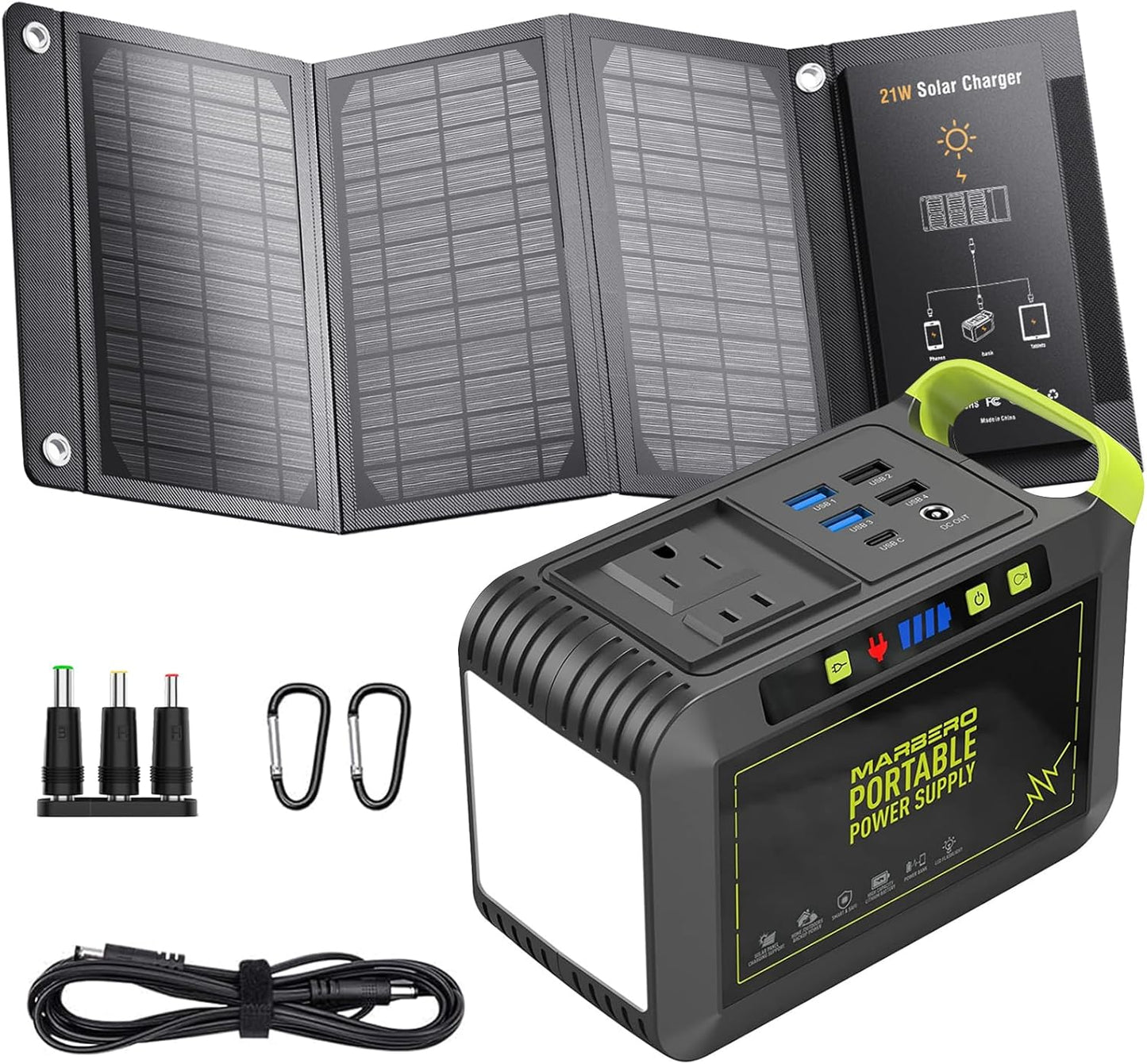 MARBERO 88Wh Portable Power Station with Solar Panel