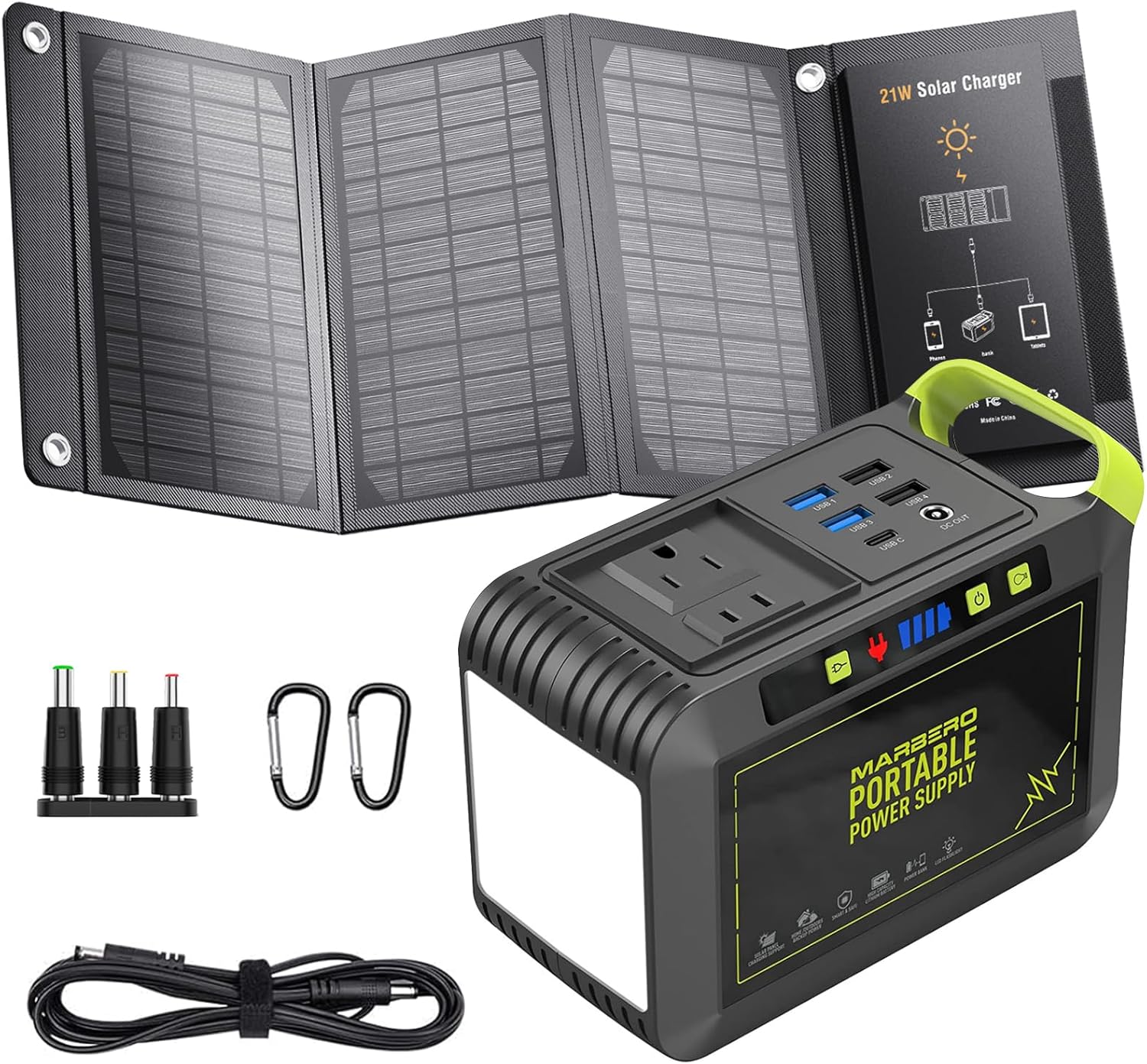 MARBERO 88Wh Portable Power Station with Solar Panel