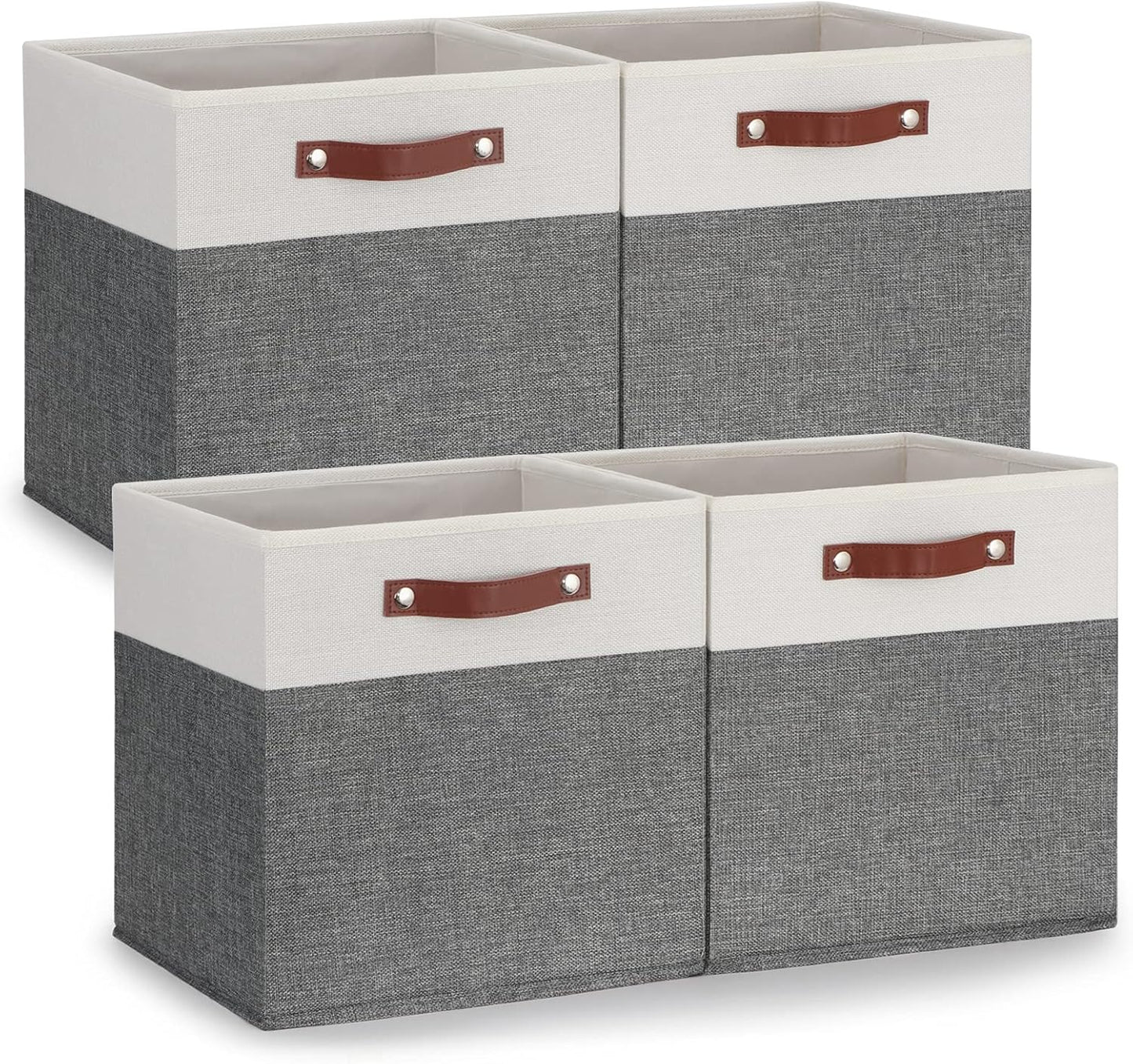 Temary 13x13 Storage Cubes 4 Pack for Stylish Home Organization