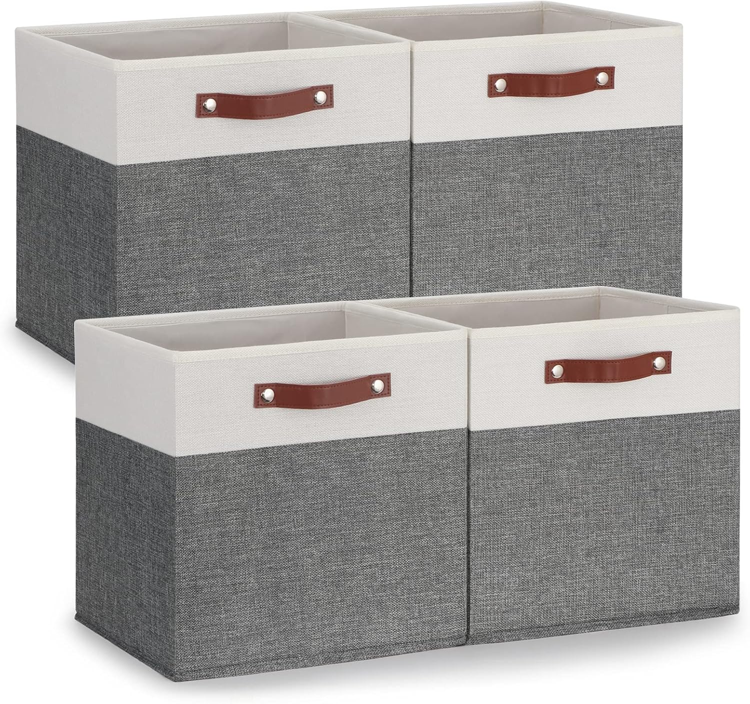 Temary 13x13 Storage Cubes 4 Pack for Stylish Home Organization