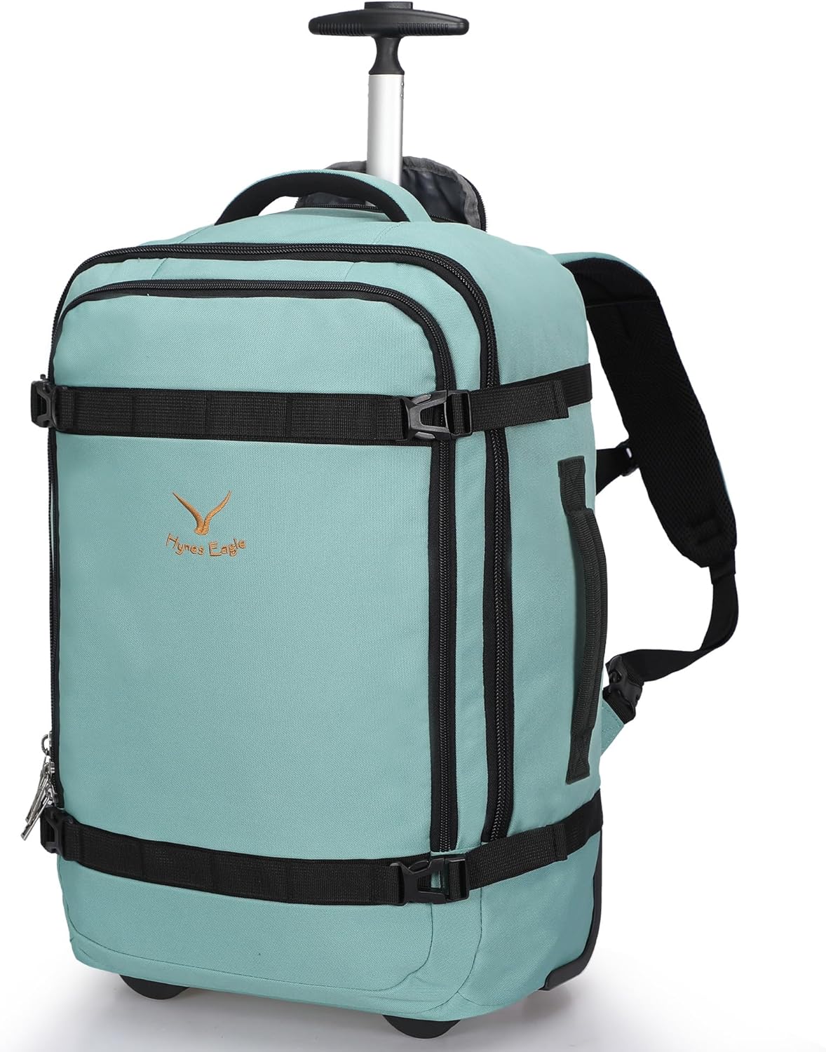 Hynes Eagle Rolling Backpack 42L with Wheels for Travel