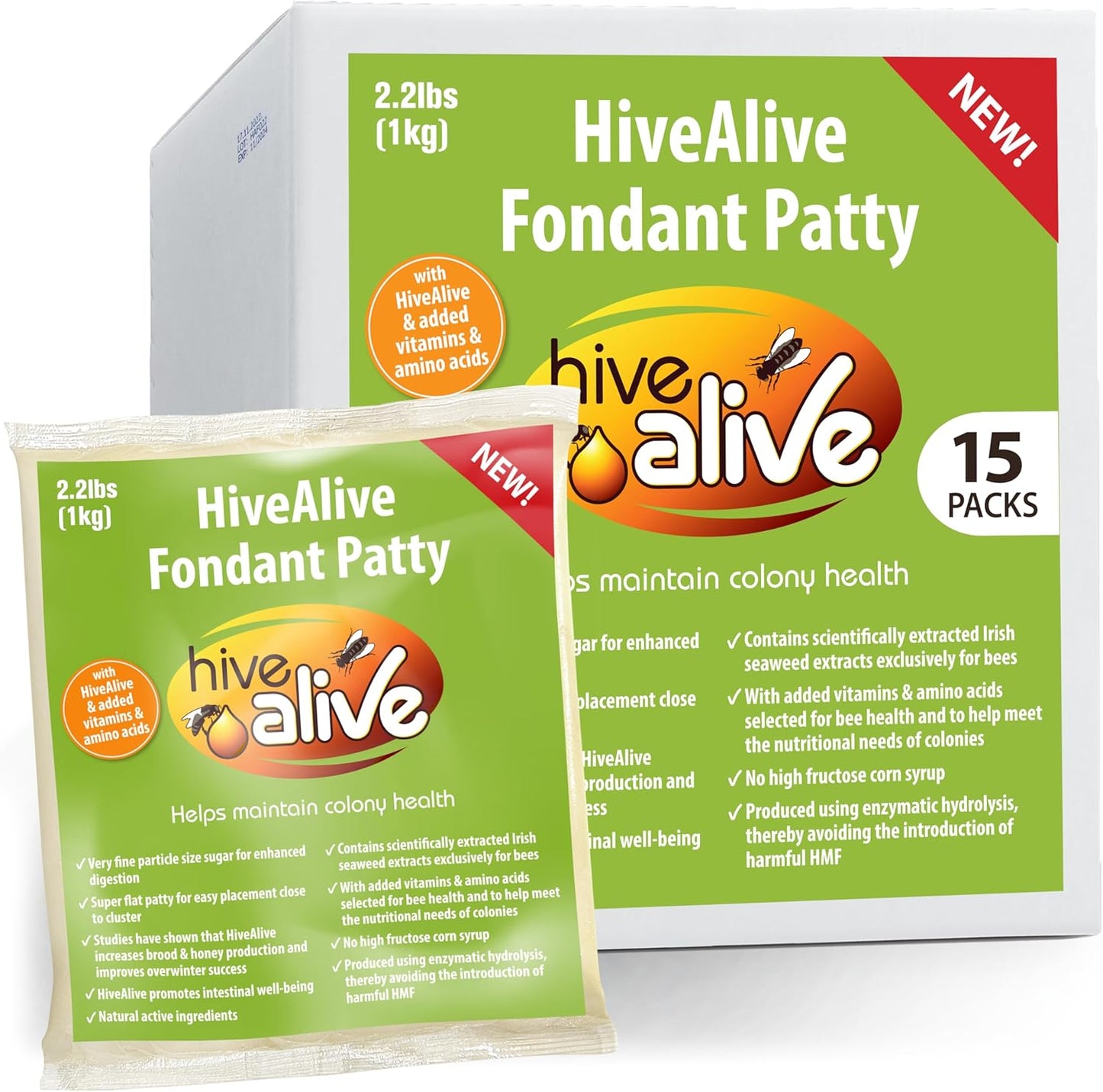 Hive Alive Fondant Bee Food Supplement for Healthy Colonies
