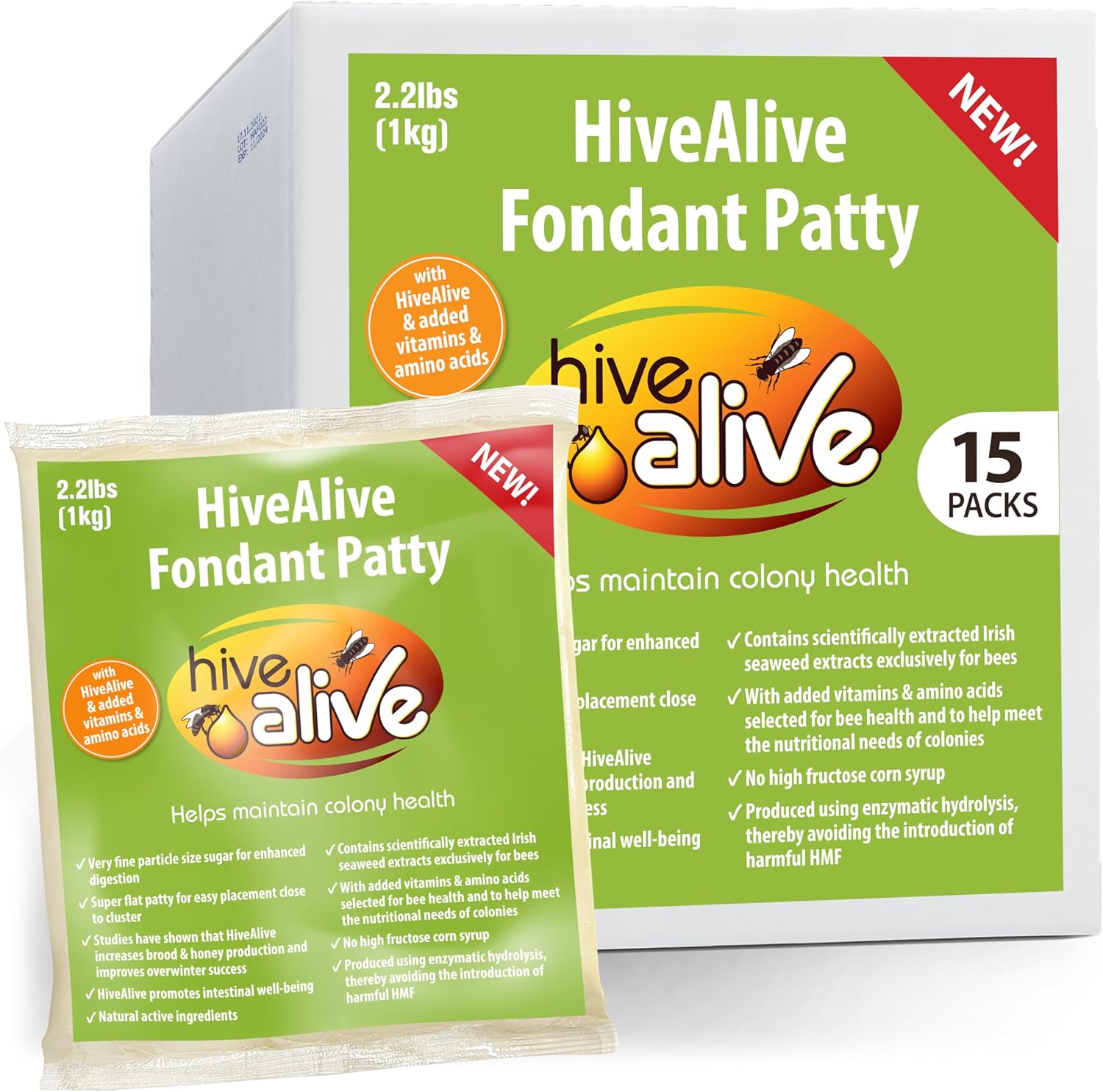 Hive Alive Fondant Bee Food Supplement for Healthy Colonies