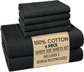 100% Cotton Percale Queen Sheet Set - Soft Cooling 6-Piece