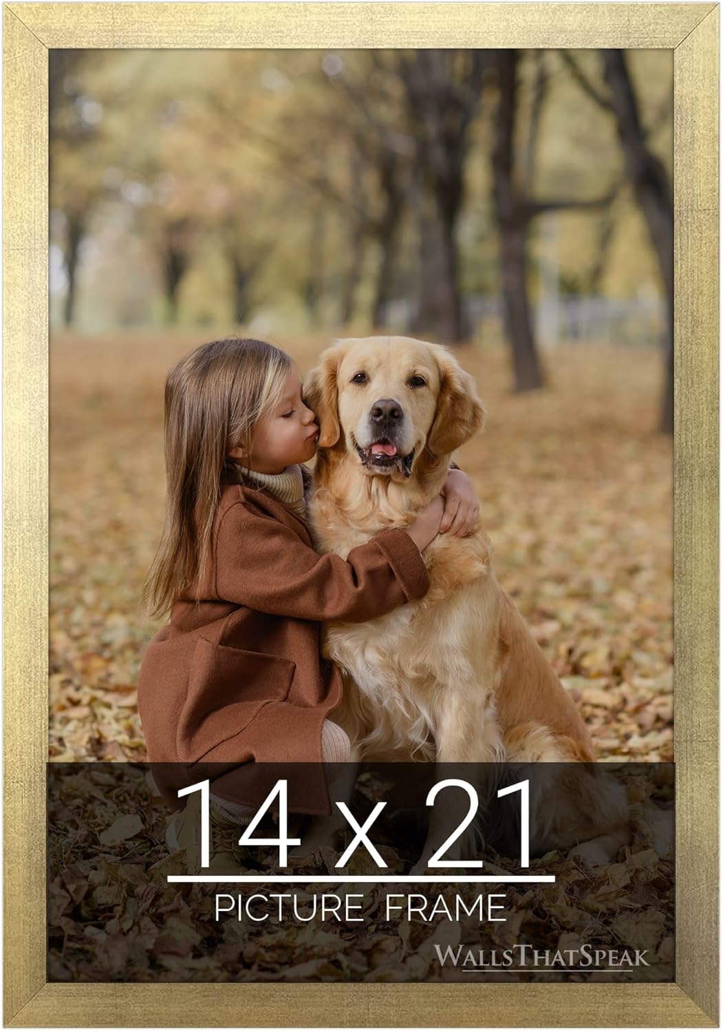 14x21 Gold Picture Frame for Puzzles Posters Photos Artwork