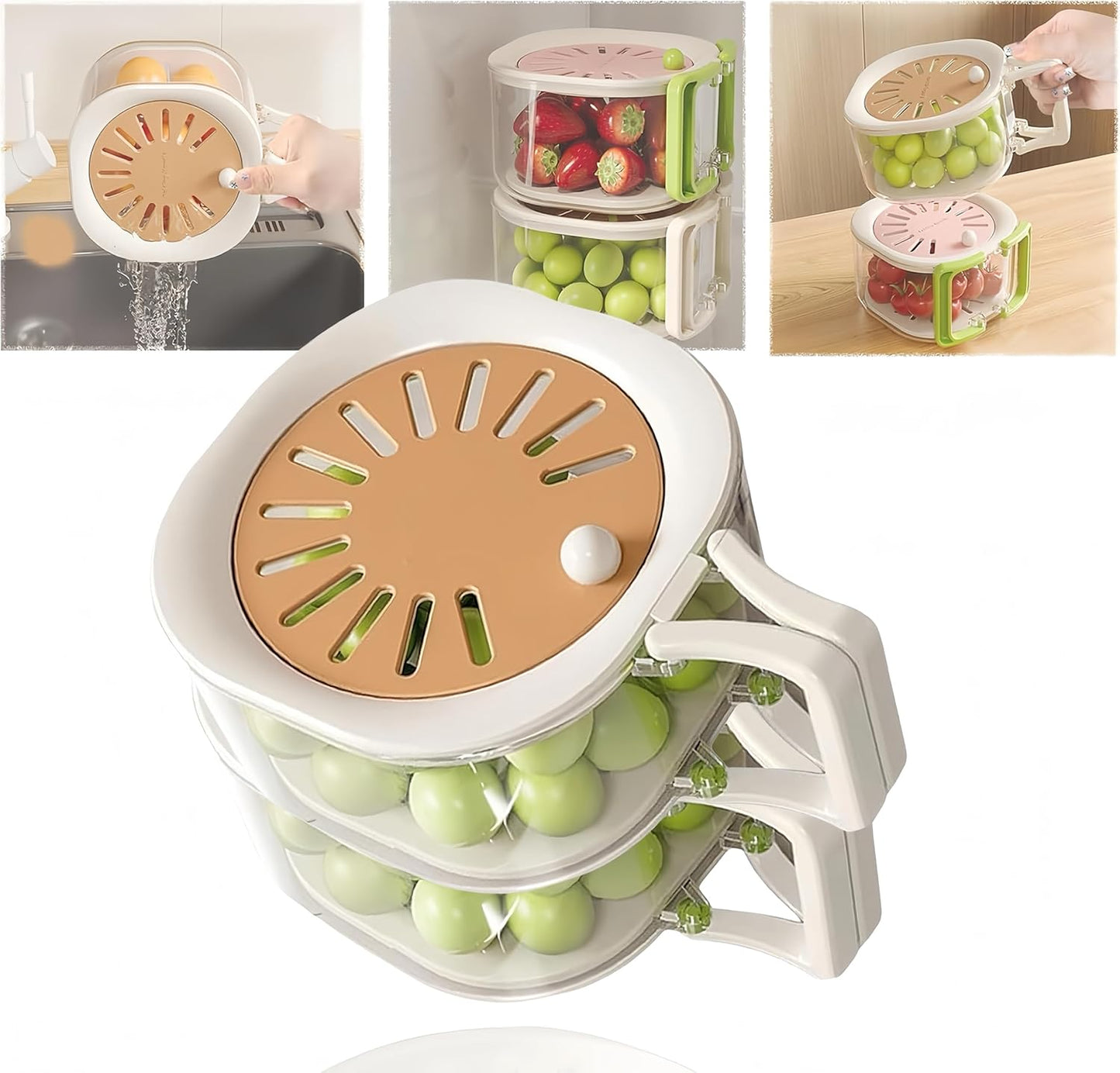2-in-1 Fruit Saver & Strainer Bowl