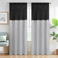 Boho Cotton Linen Farmhouse Curtains for Living Room 52 x 84 in