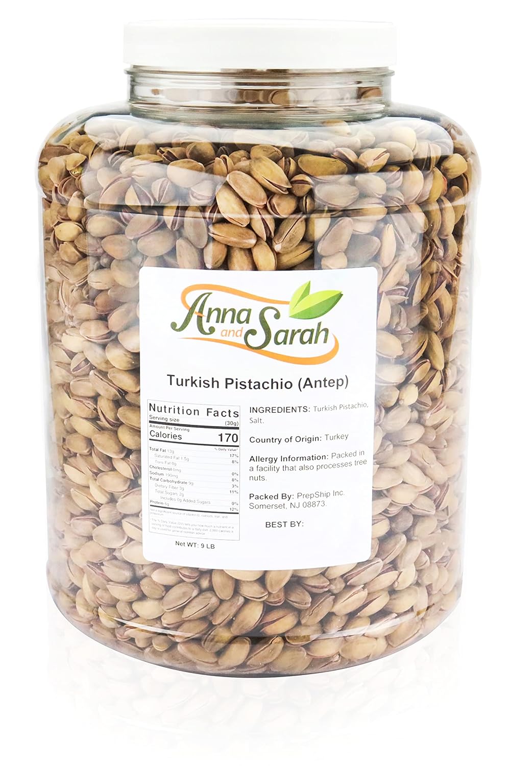 Turkish Antep Pistachios in Resealable Jar - Premium Quality Snack