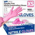 Medical Nitrile Exam Gloves 3.5 mil Powder-Free Pink - Durable