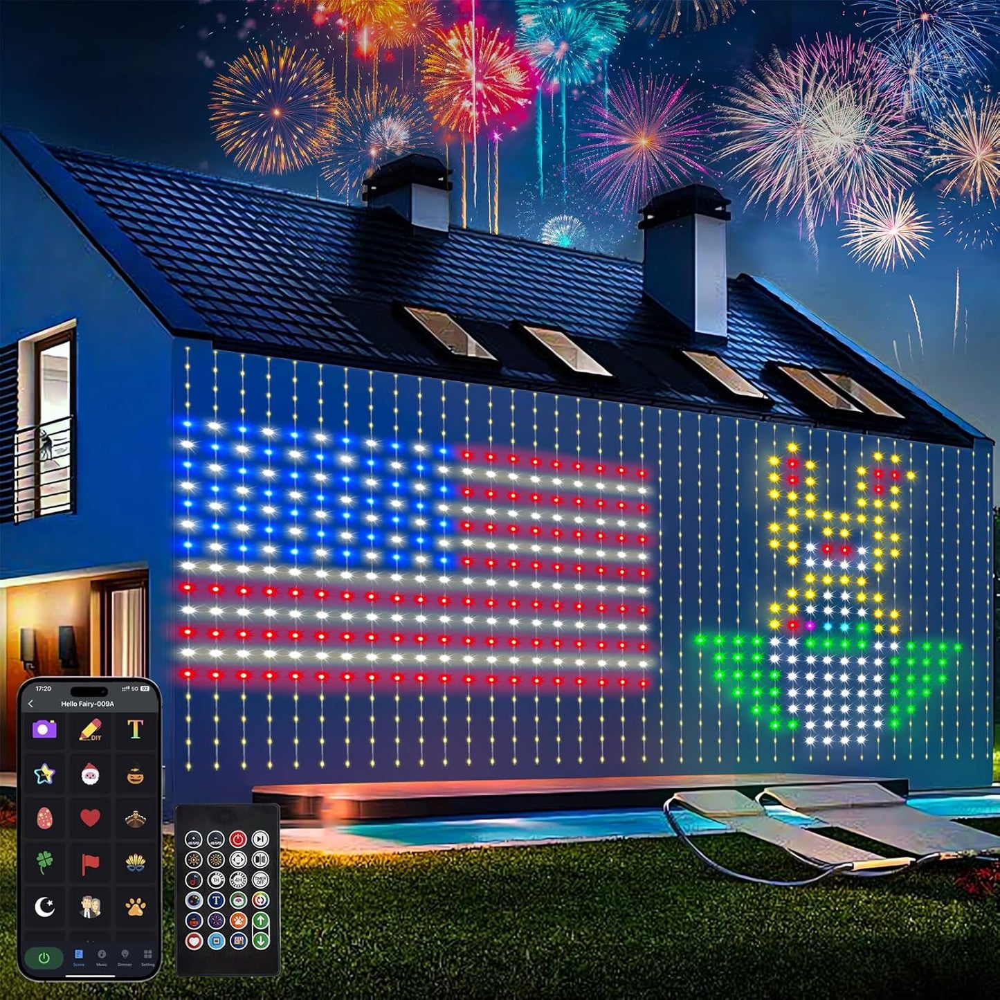 Dynamic 400 LEDs Smart Curtain Lights for Vibrant Decor