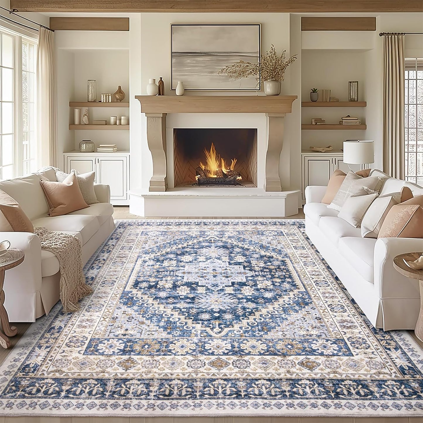 Zesthome 9x12 Area Rugs - Stain Resistant and Non-Slip Design