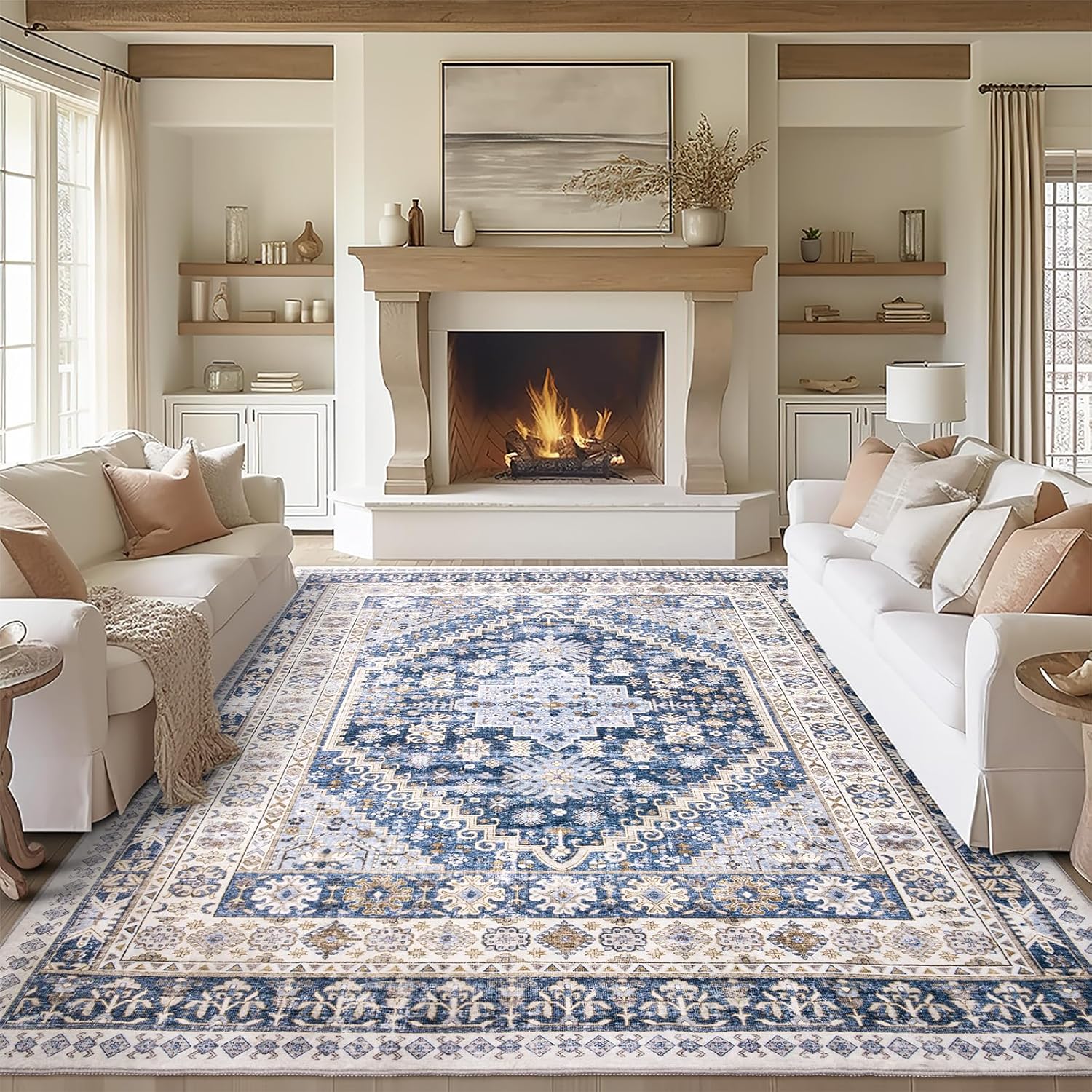 Zesthome 9x12 Area Rugs - Stain Resistant and Non-Slip Design