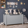 Wooden Toy Chest Kids Toy Box - Safety-Hinged Storage Bench