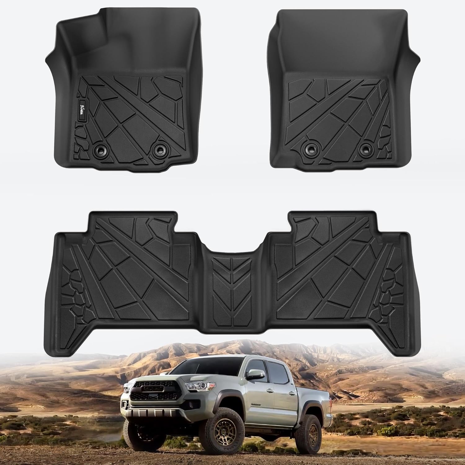 Custom Fit All Weather Floor Mats for Toyota Tacoma 2016-2023