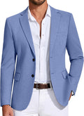 Mens Knit Sport Coat Blazer for Men - Lightweight Two Button